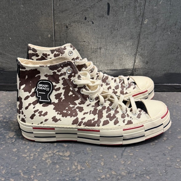Converse x Brain Dead Cow Print High Top Sneakers - Picture 4 of 11
